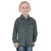 Wrangler Boy's Denim Western Long Sleeve Shirt